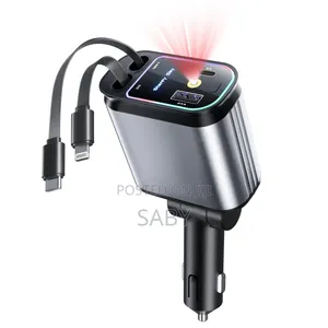 4-in-1 Retractable Fast Car Charger for Cars