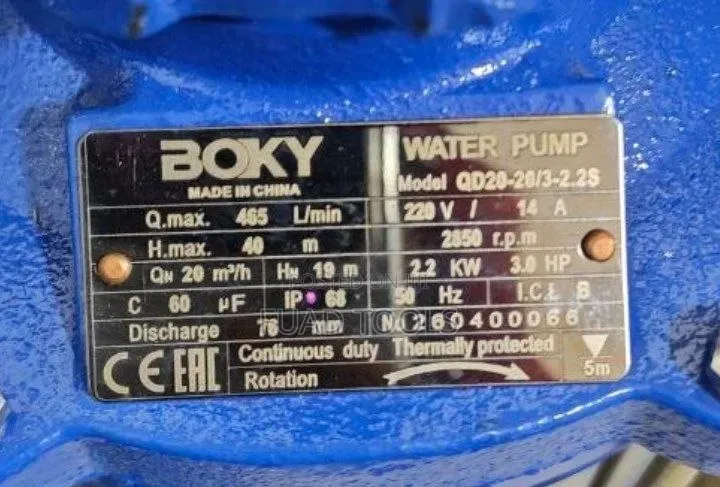 Boky Water Pump 3HP