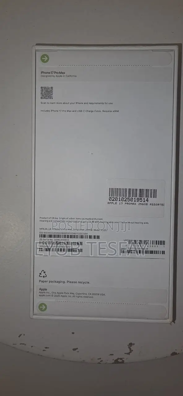 New Apple iPhone 17 Pro Max 256 GB Orange