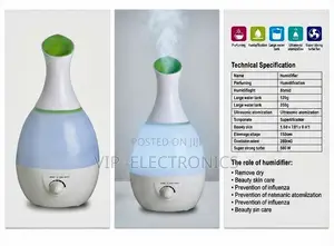 Ultrasonic Cool Mist Humidifier – Water Tank: 3L (1 Gallon) Power: 25W
