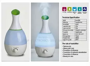 Ultrasonic Cool Mist Humidifier – Water Tank: 3L (1 Gallon) Power: 25W