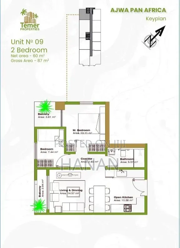 2bdrm Apartment in Mozambique St., Kirkos for sale