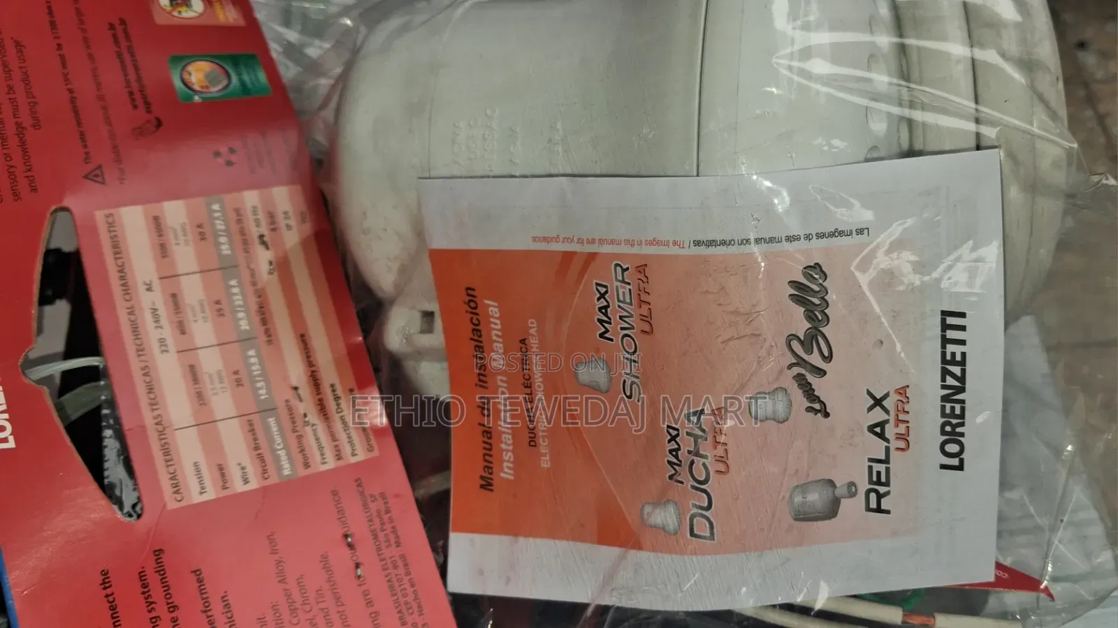 Lorenzetti Maxi Ducha Ultra Electric Instant Water Heater Shower Head