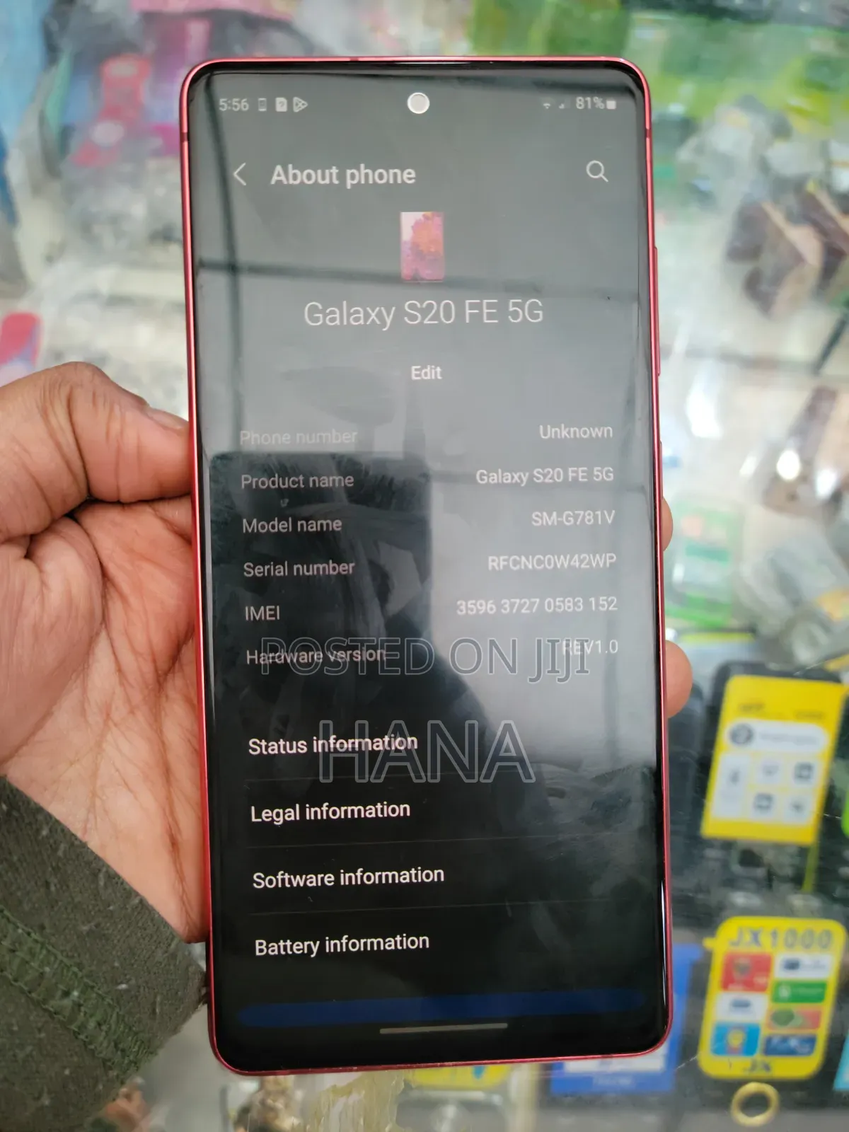 Samsung Galaxy S20 FE 5G 128 GB Red