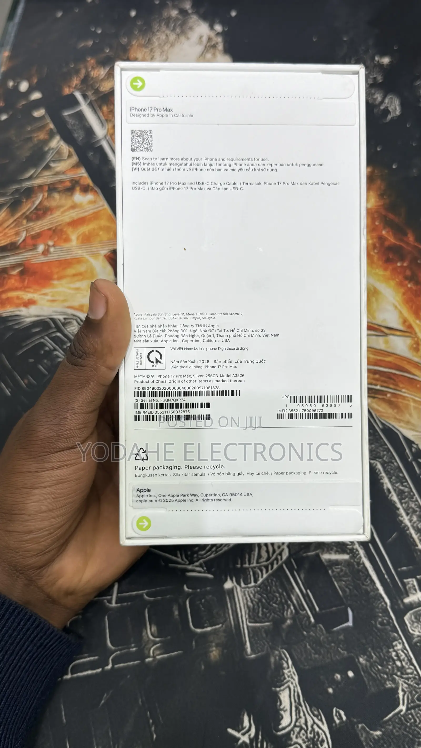 New Apple iPhone 17 Pro Max 256 GB White