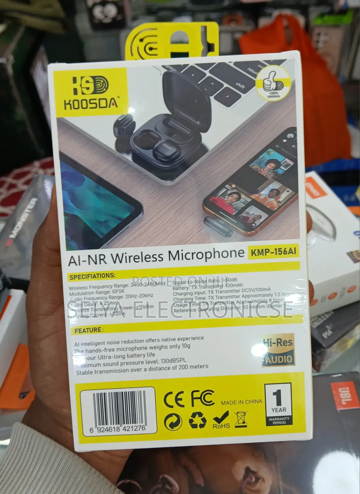 Koosda KMP-156ai Is a 2-in-1 AI Noise-Reduction Wireless Microphone