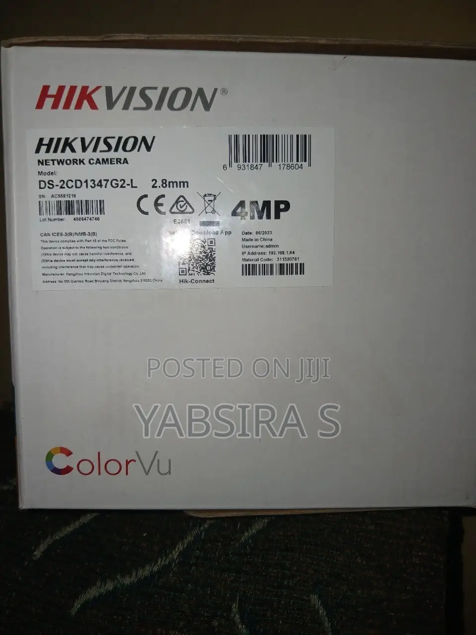 Camera Hikvision 4mp Color Vu