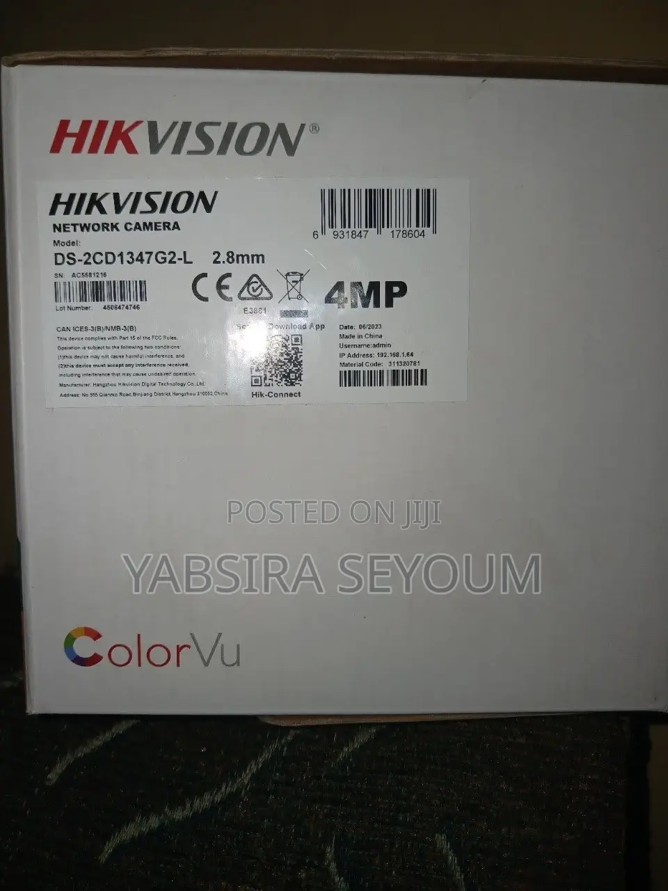Camera Hikvision 4mp Color Vu