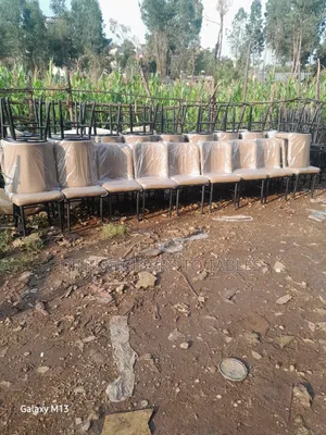 Dining QUALITY Leather With Metal Legs Chairs