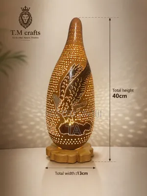 Eagle Ember — Handcrafted Gourd Lamp