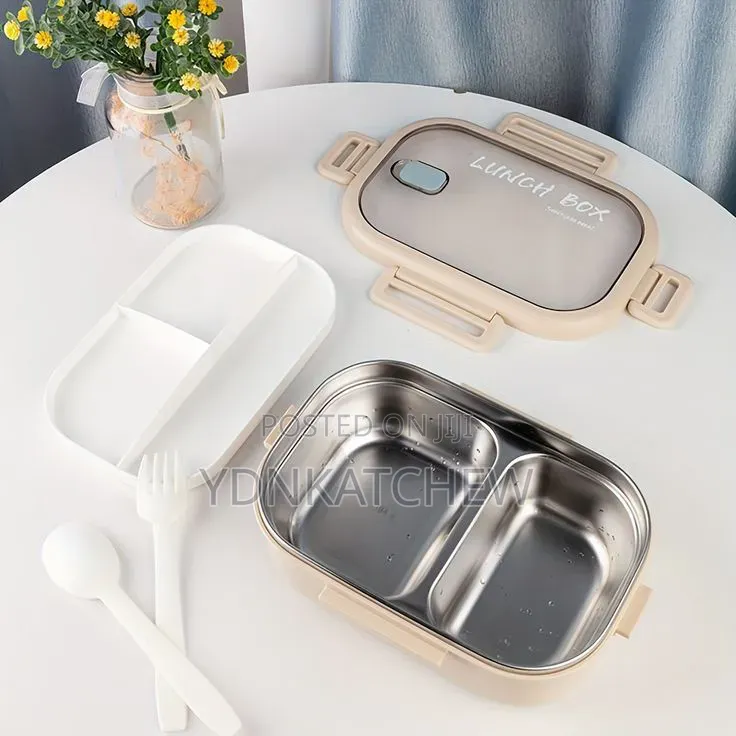 Beduso 2 Layer Stainless Steel Lunch Box Set