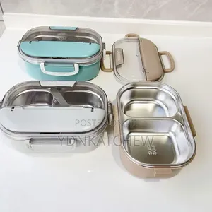 Beduso 2 Layer Stainless Steel Lunch Box Set