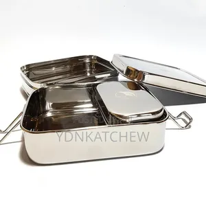 Beduso 2 Layer Stainless Steel Lunch Box Set