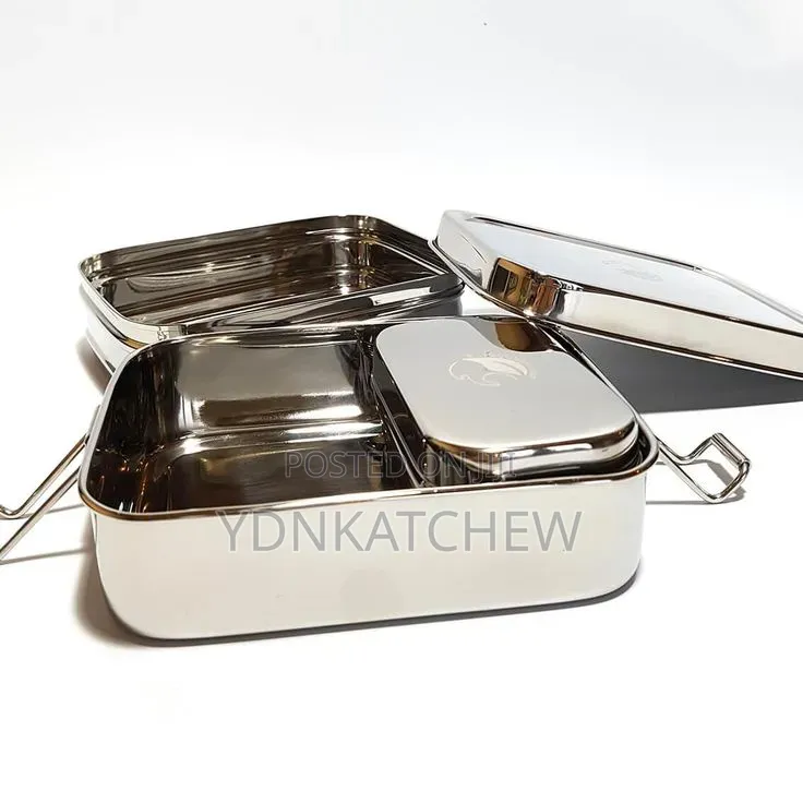 Beduso 2 Layer Stainless Steel Lunch Box Set