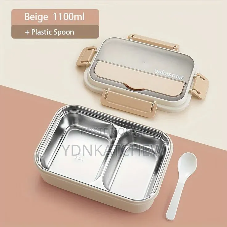 Beduso 2 Layer Stainless Steel Lunch Box Set