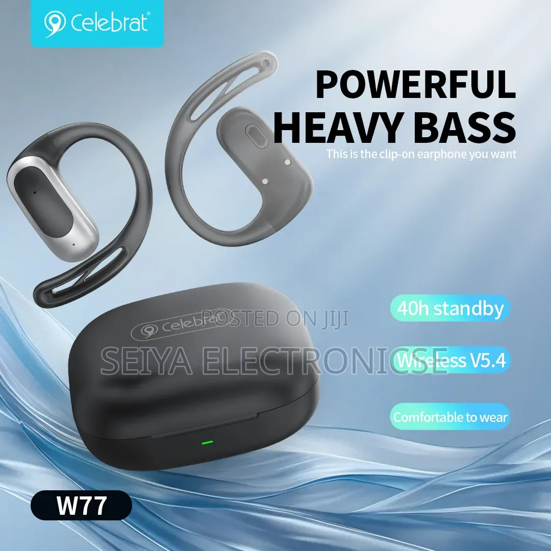 Celebrat W77 Comfo Clip Open-Ear Wireless Earbuds,