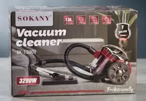 Sokany Vacuum Cleaner, Featuring a Powerful 3200W Motor 1.5L Capacity.