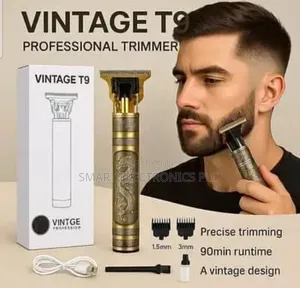 Vintage T9 Professional Hair Trimmer — A Stylish and Powerful Cordless