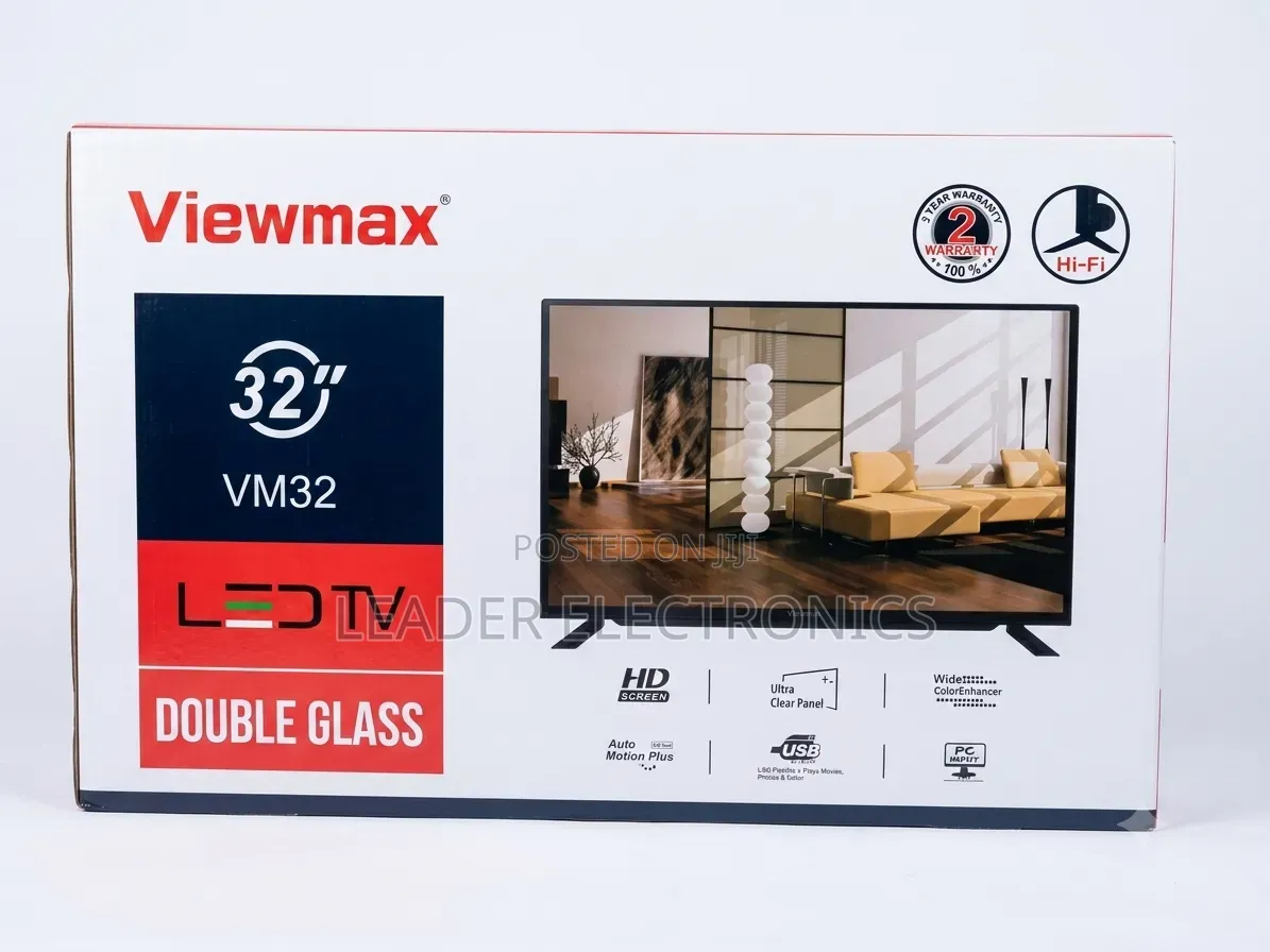 Viewmax TV 32" LED TV Double Glass TV New Arrival