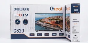 Great TV 32" LED TV – Double Glass Design Clear Picture Stylish Look