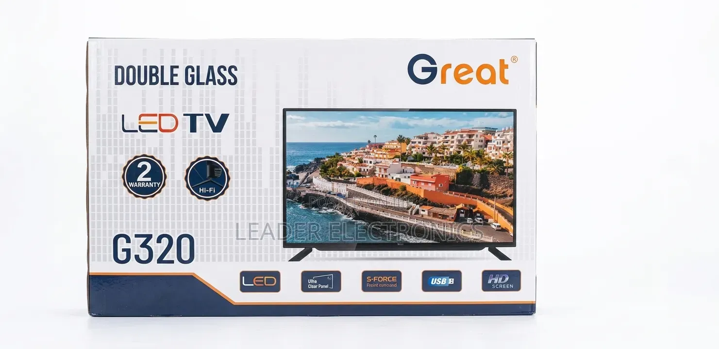 Great TV 32" LED TV – Double Glass Design Clear Picture Stylish Look