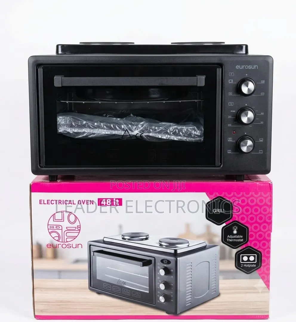 Eurosen Mini Oven 48L – 2 Hot Plates | Multifunctional Electric Oven