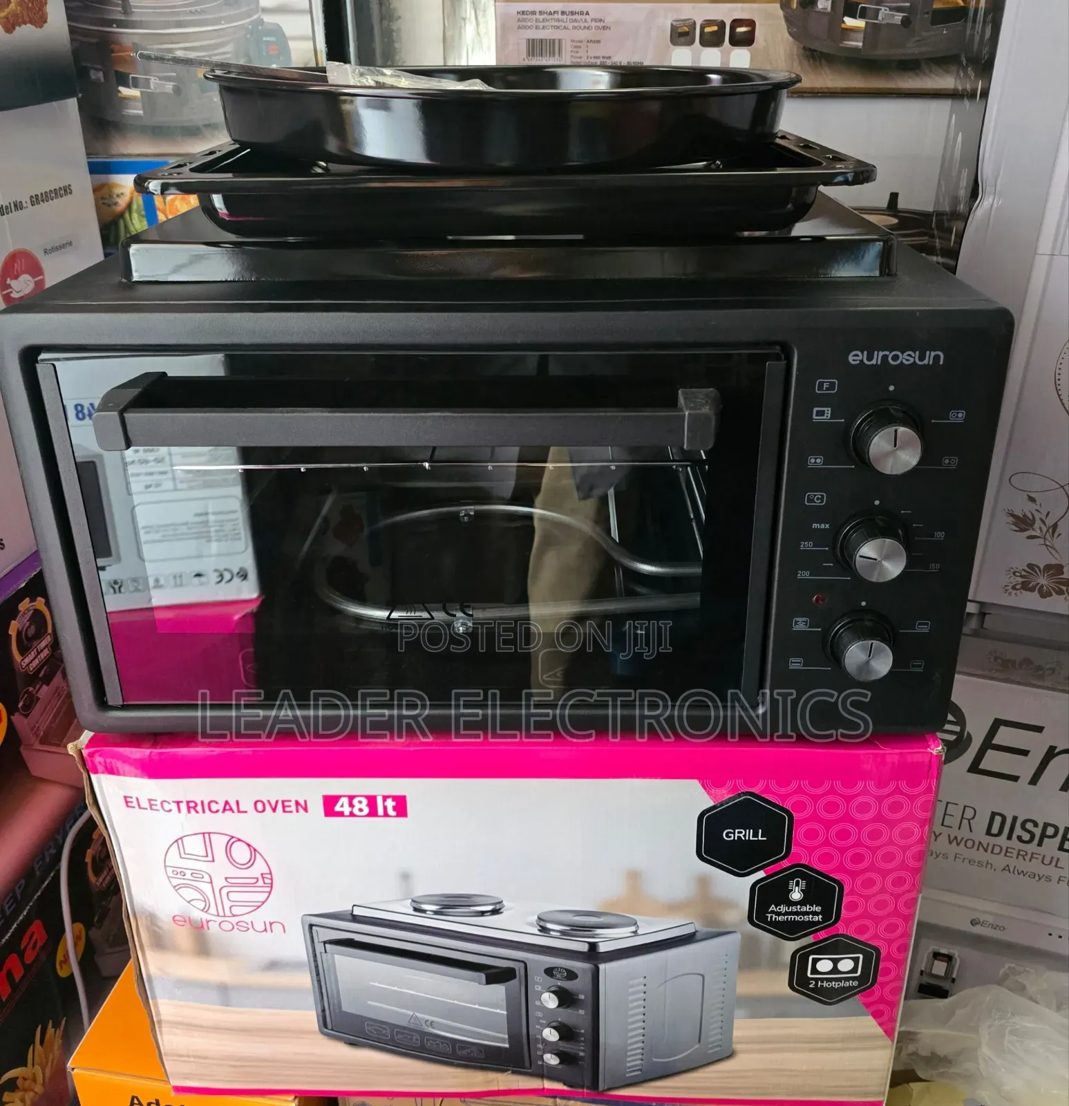 Eurosen Mini Oven 48L – 2 Hot Plates | Multifunctional Electric Oven
