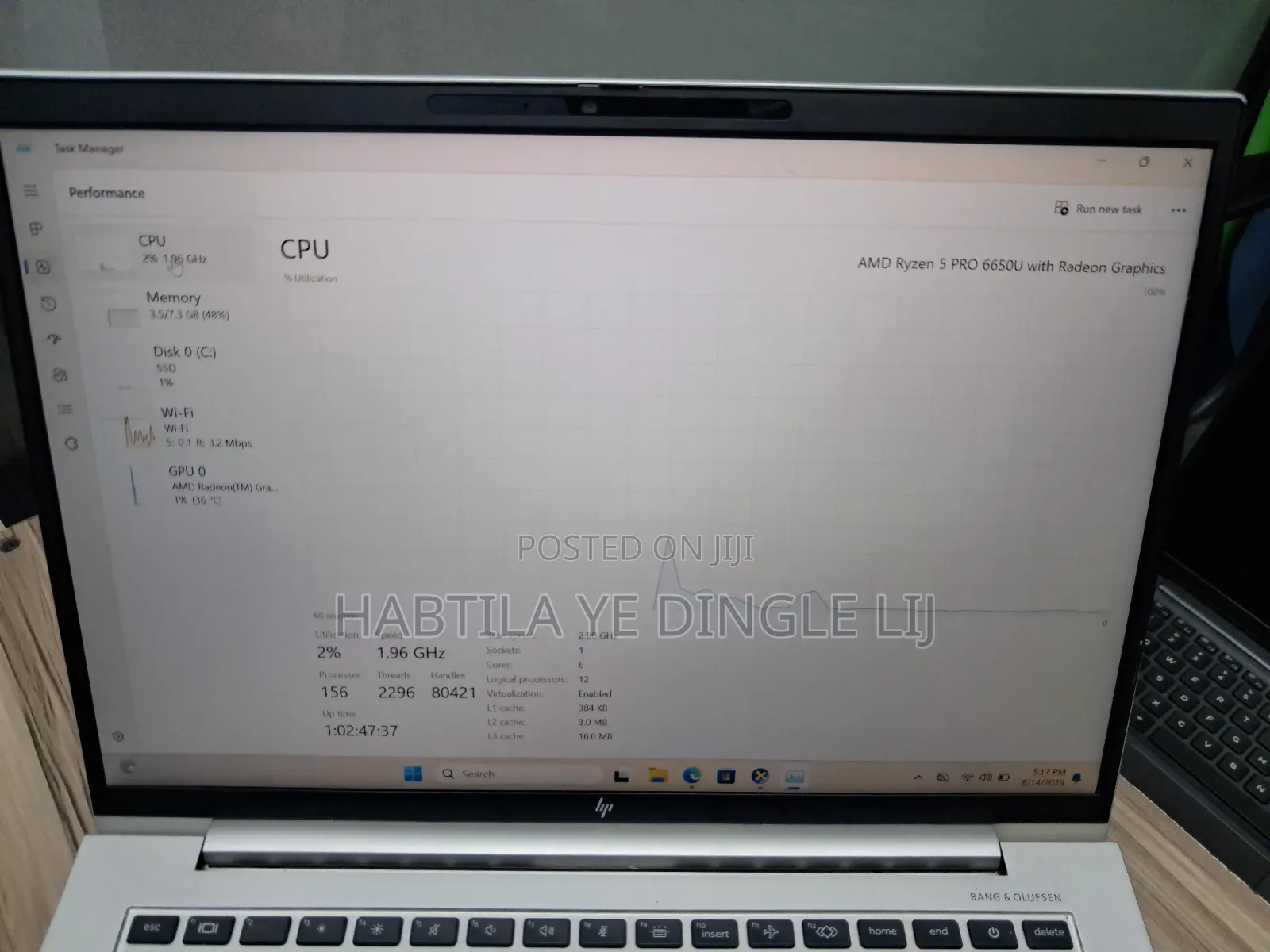 New Laptop HP EliteBook 845 G8 8GB AMD Ryzen 5 SSD 512GB