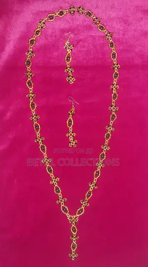 Handmade Beaded Necklace and Earrings Set