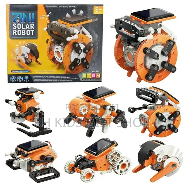 7-in-1 Buildable Solar Robots