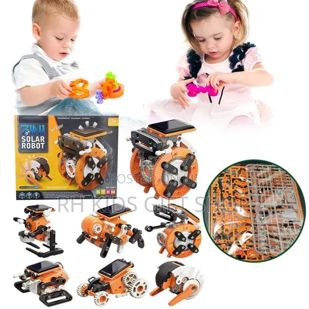 7-in-1 Buildable Solar Robots