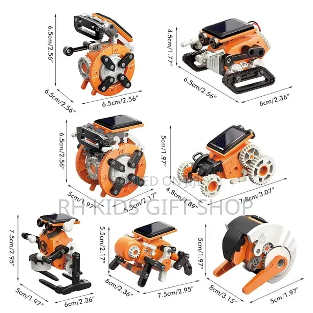 7-in-1 Buildable Solar Robots