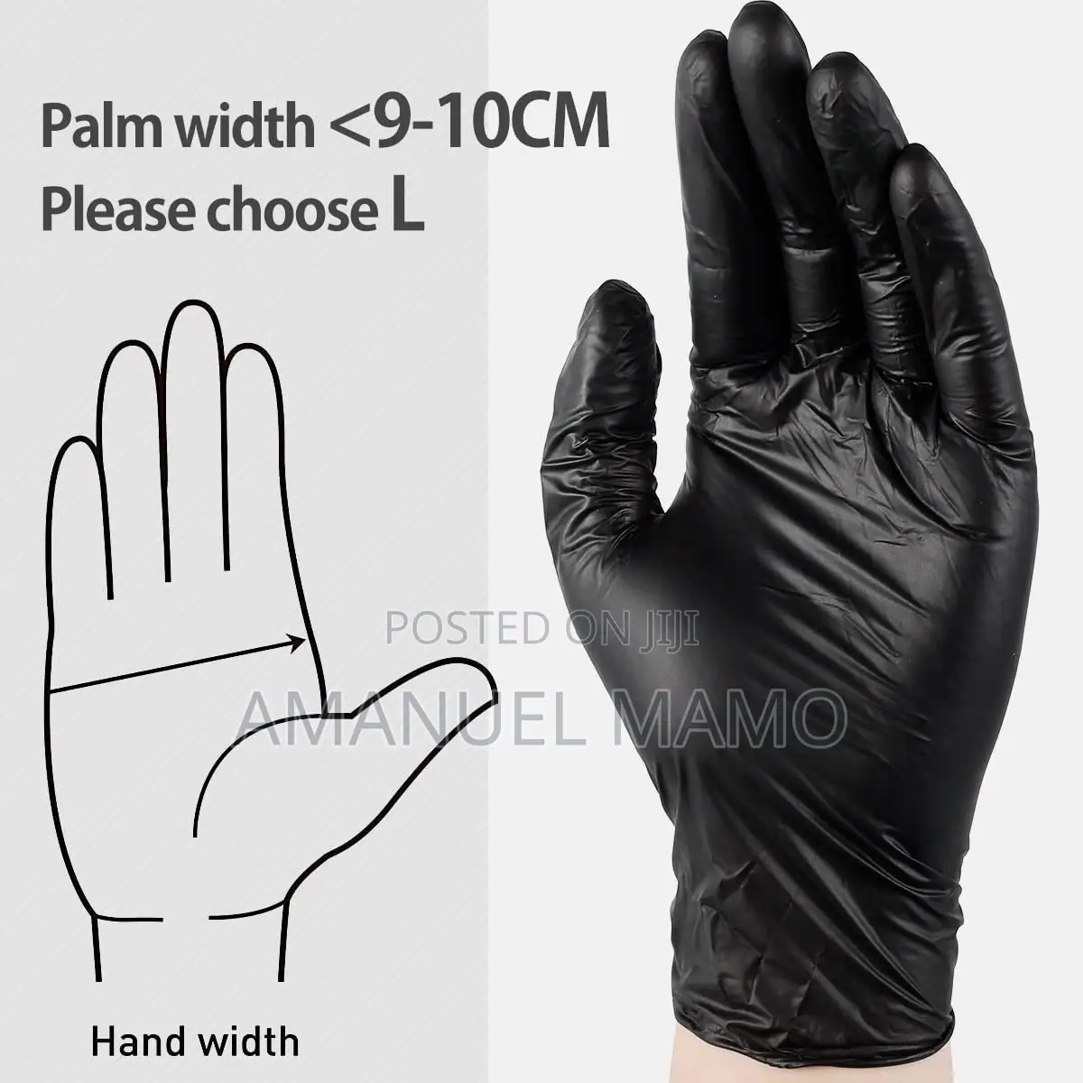 Disposable Black Vinyl Multi-Purpose Gloves