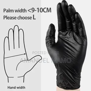 Disposable Black Vinyl Multi-Purpose Gloves