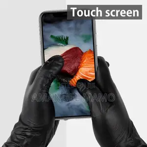 Disposable Black Vinyl Multi-Purpose Gloves