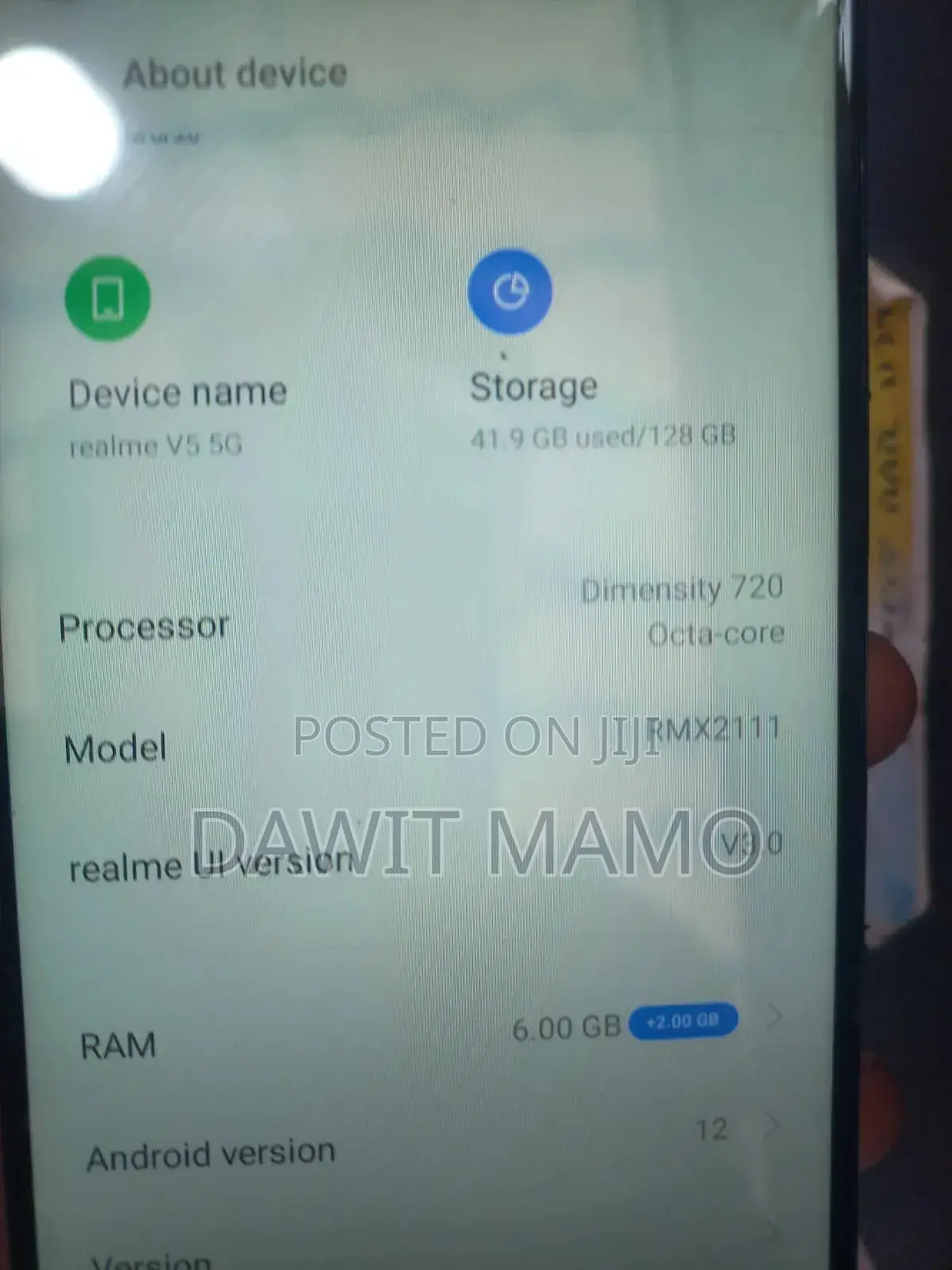 New Realme 7 5G 128 GB Silver