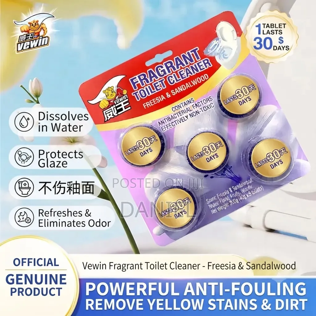 Automatic Toilet Cleaner Flush Deodorizer and Stain Remover