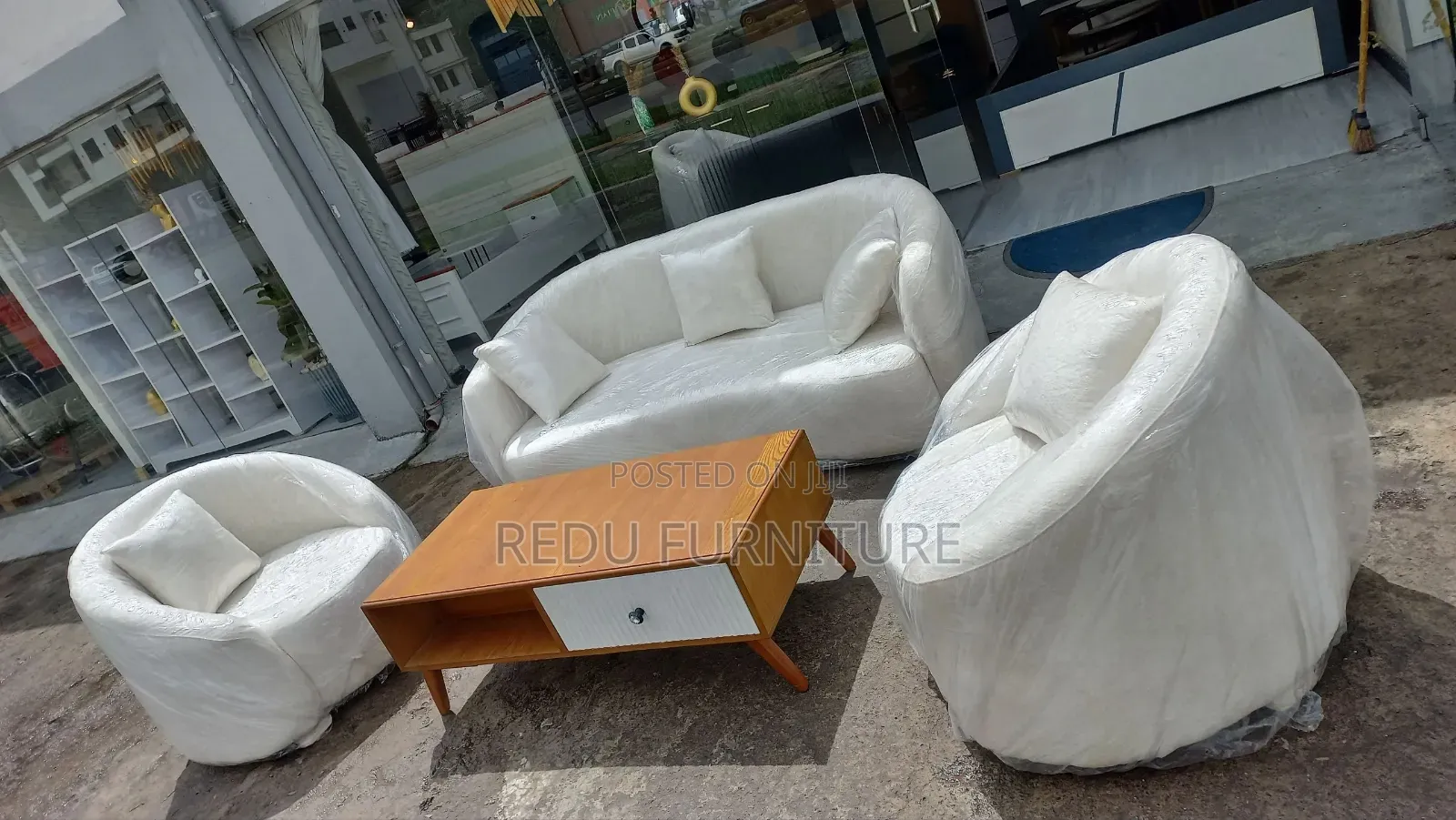 White Curve Sofa