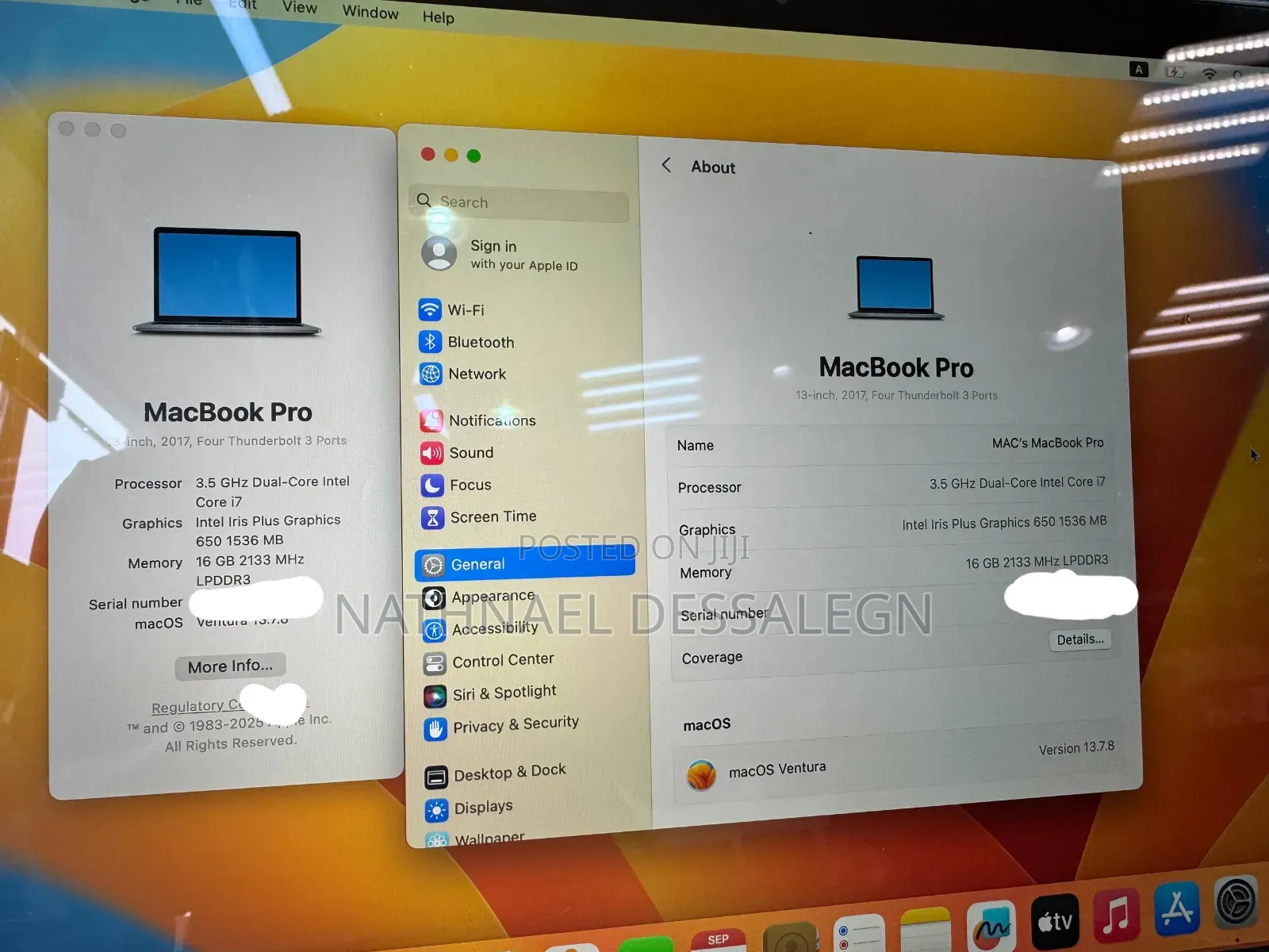 Laptop Apple MacBook 2017 16GB Intel Core i7 SSD 256GB