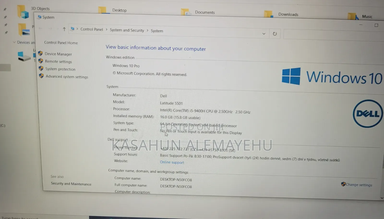 Laptop Dell Latitude 5501 16GB Intel Core i5 SSD 256GB