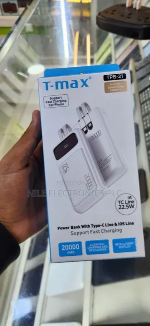 T-Max TPB-21 Is a 20,000mAh Portable Power Bank Featuring 22.5W Fast