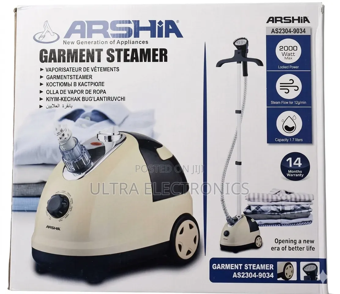 Arshia As2304-9034 Garment Steamer ልብስዎን በቀላሉ እና በፍጥነት ለማስተካከል የተሰራ