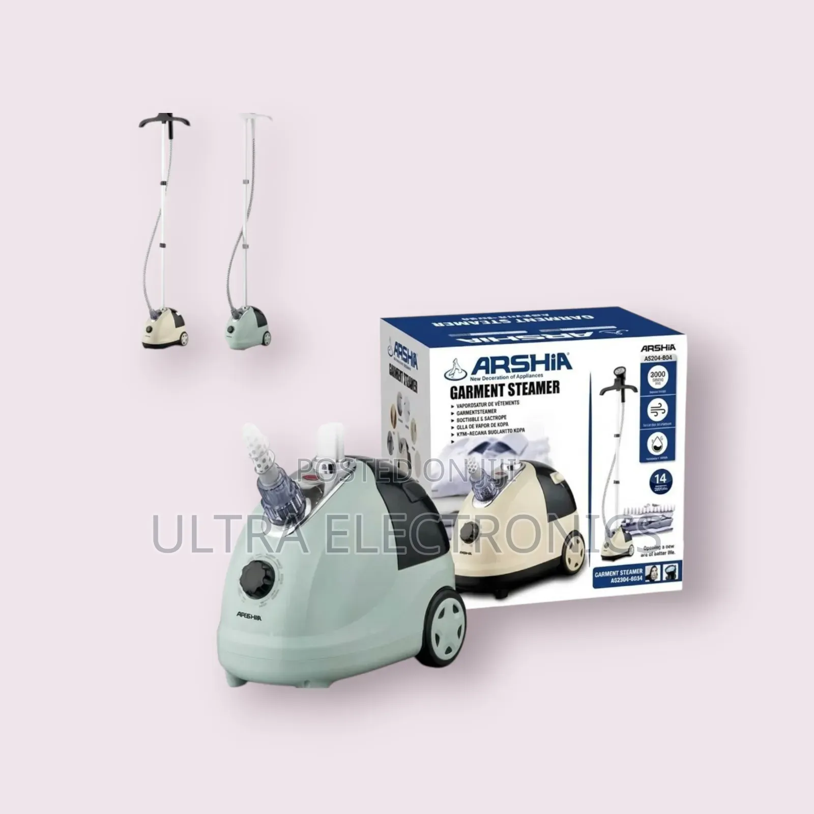 Arshia As2304-9034 Garment Steamer ልብስዎን በቀላሉ እና በፍጥነት ለማስተካከል የተሰራ