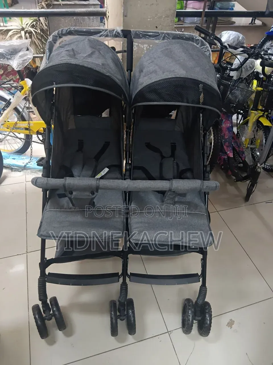 2 in 1 Twin Baby Stroller(ለመንታ ልጆች የሚሆን)