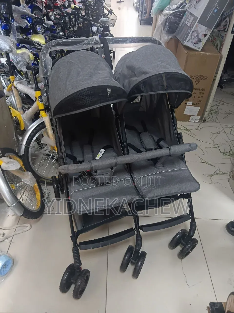 2 in 1 Twin Baby Stroller(ለመንታ ልጆች የሚሆን)