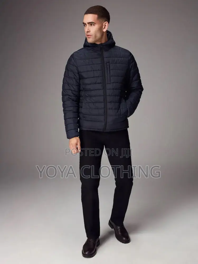 Navy Blue Mens Puffer Jacket