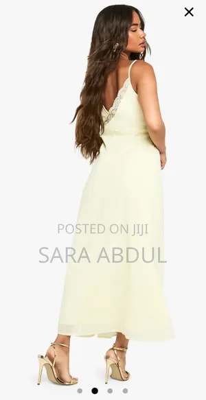 Yellow Maxi Dress Size Large on Hand