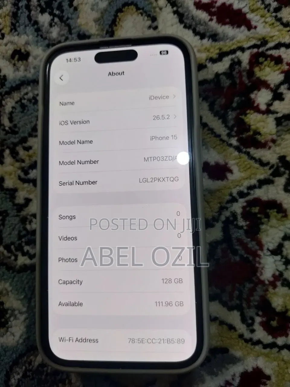New Apple iPhone 15 128 GB Black