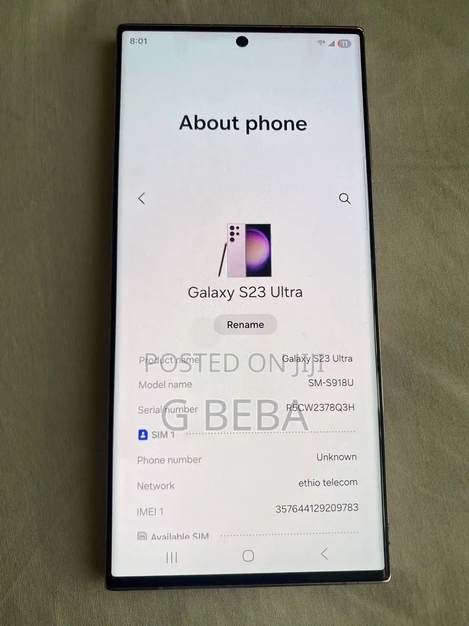 New Samsung Galaxy S23 Ultra 256 GB Pink
