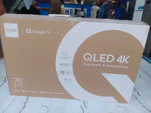 Syinix Smart TV 75 Inch Qled Googel TV 2026 Hifi Speaker